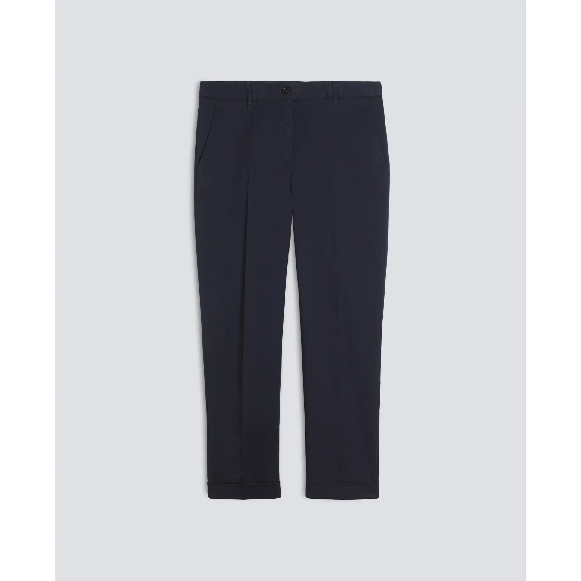 Stretch Cotton Twill Trousers - Navy - DUNE + SALT