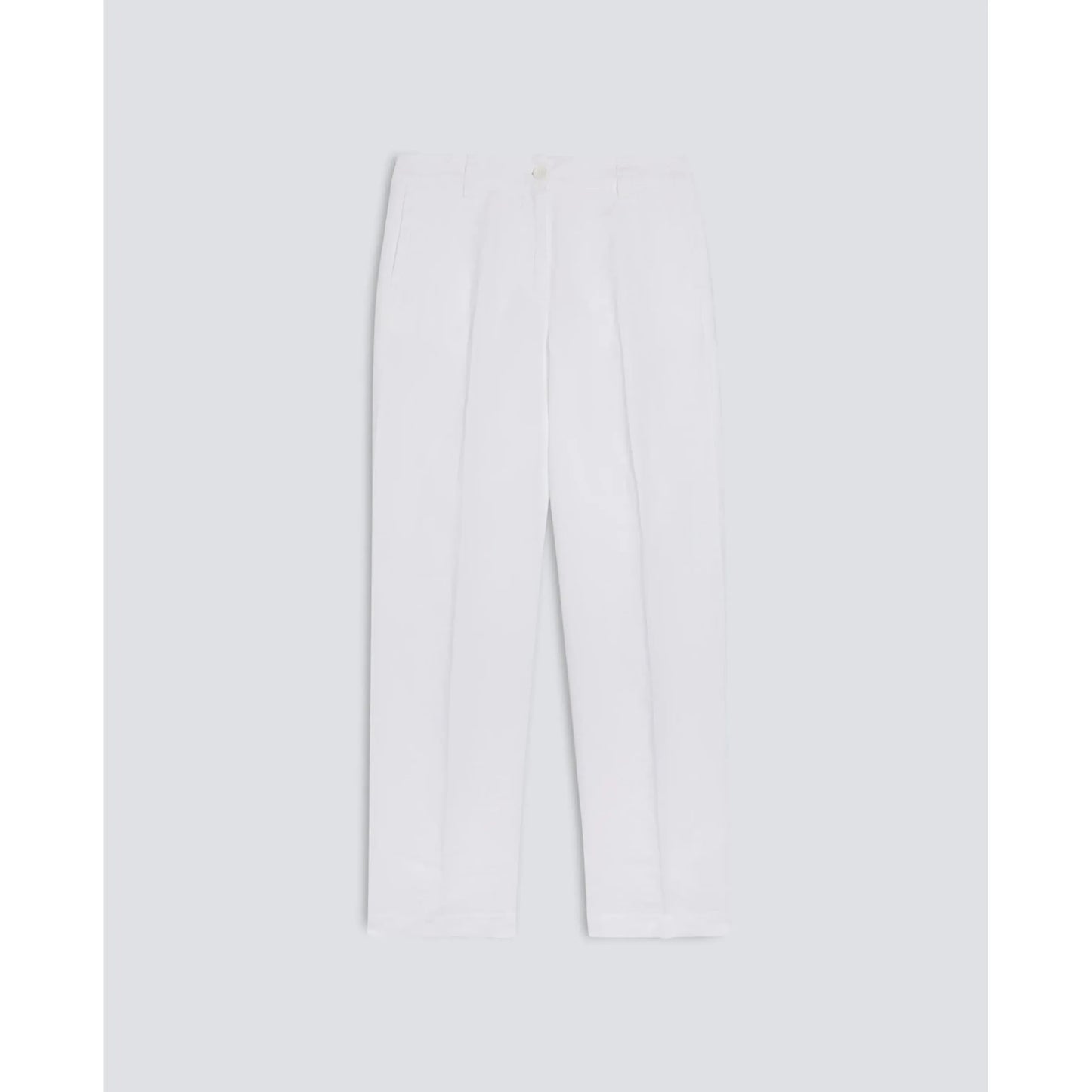 Garment-Dyed Compact Slub Linen Trousers - White - DUNE + SALT