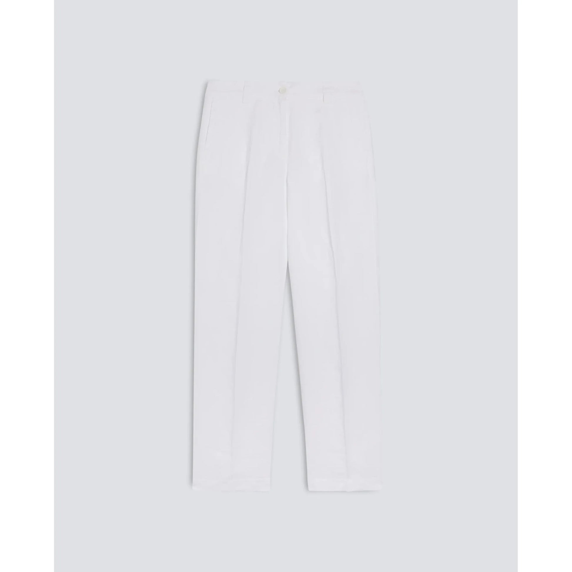 Garment-Dyed Compact Slub Linen Trousers - White - DUNE + SALT