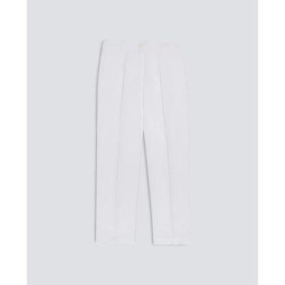 Garment-Dyed Compact Slub Linen Trousers - White - DUNE + SALT