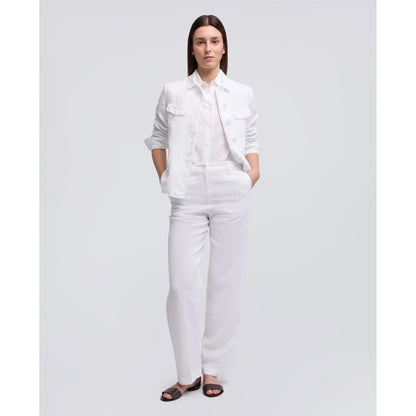 Garment-Dyed Compact Slub Linen Trousers - White - DUNE + SALT