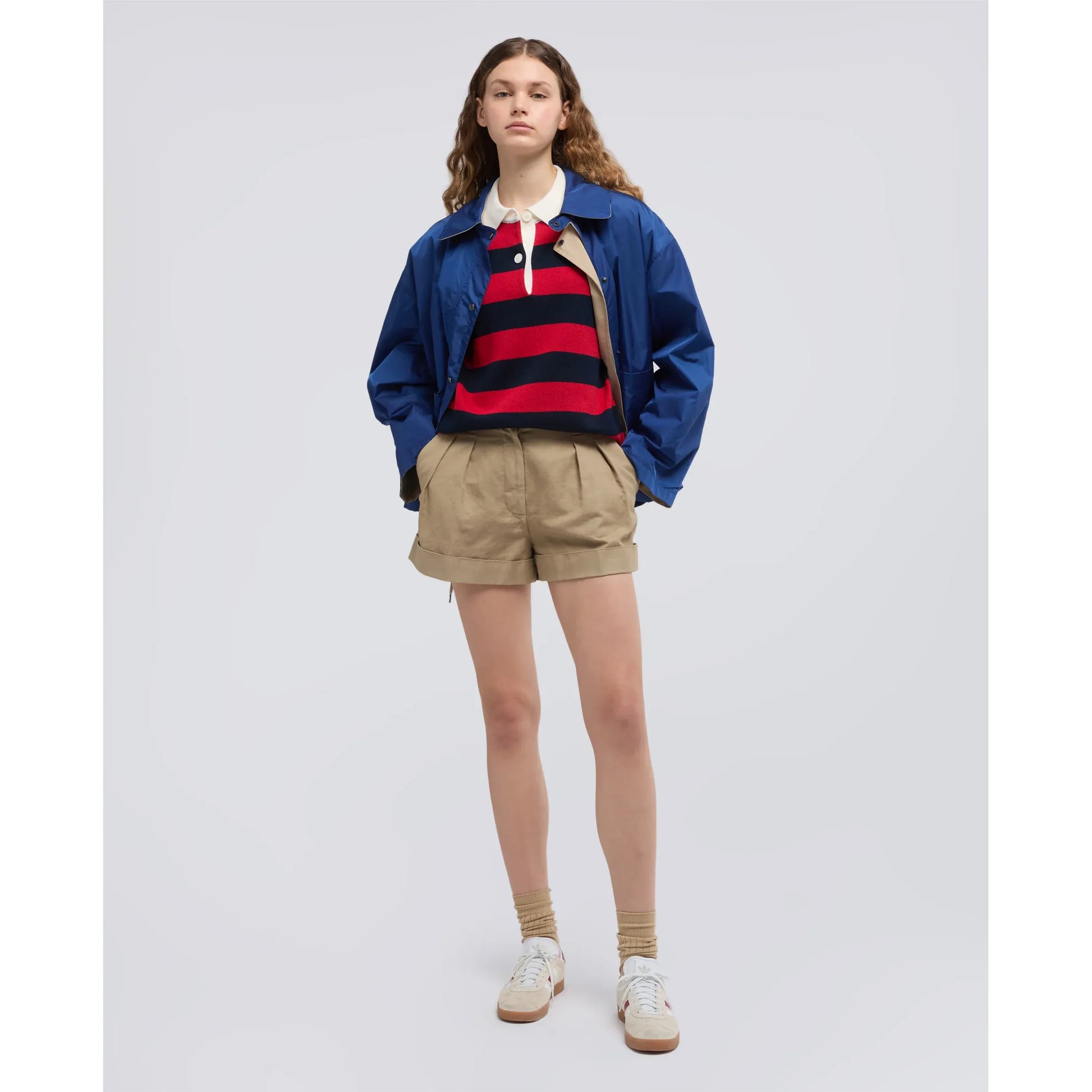 Cotton-Linen Garment-Dyed Gabardine Shorts - Blue - DUNE + SALT