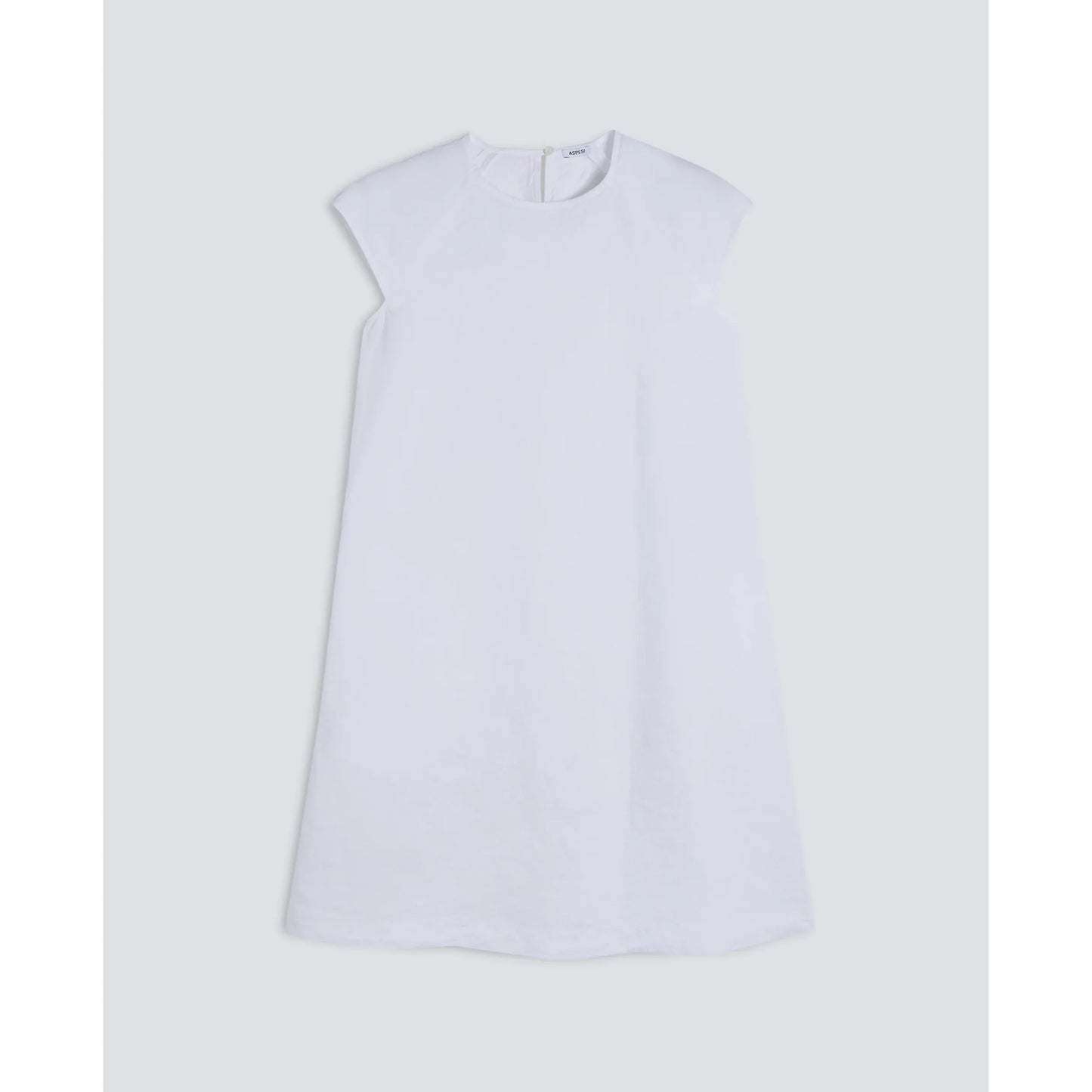Garment-Dyed Compact Slub Linen Dress - White - DUNE + SALT