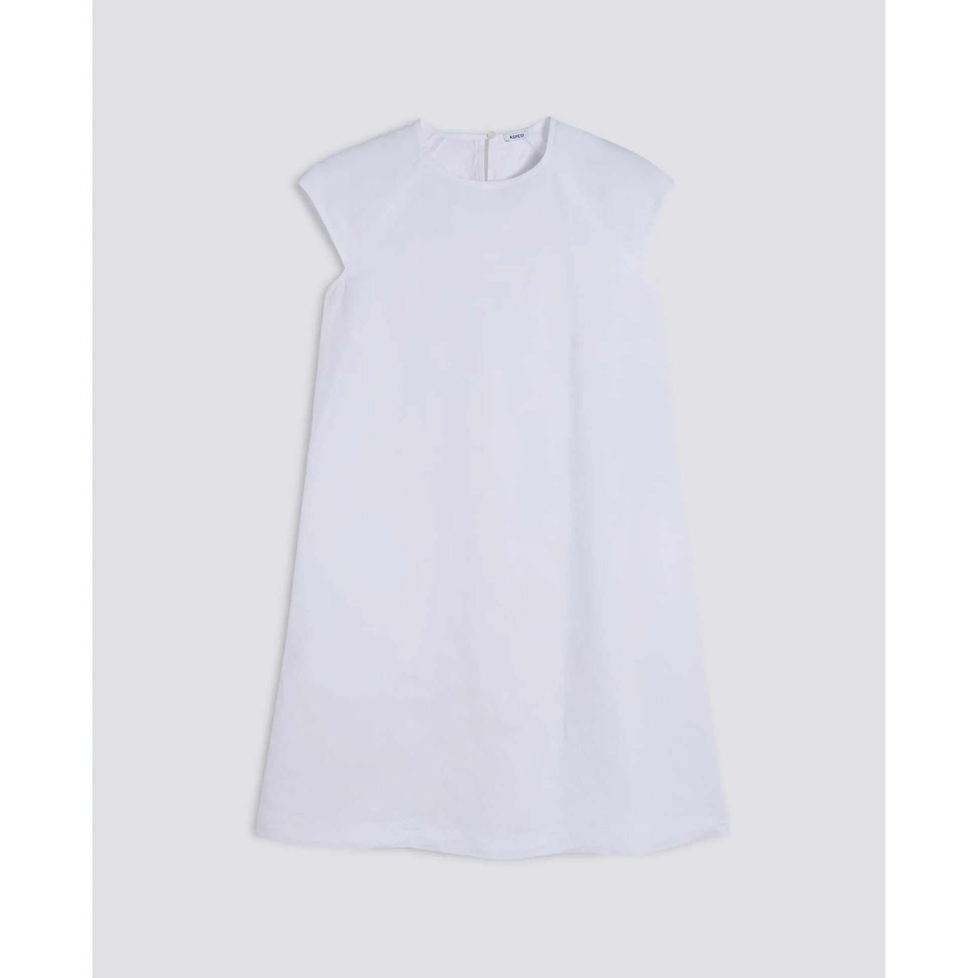 Garment-Dyed Compact Slub Linen Dress - White - DUNE + SALT