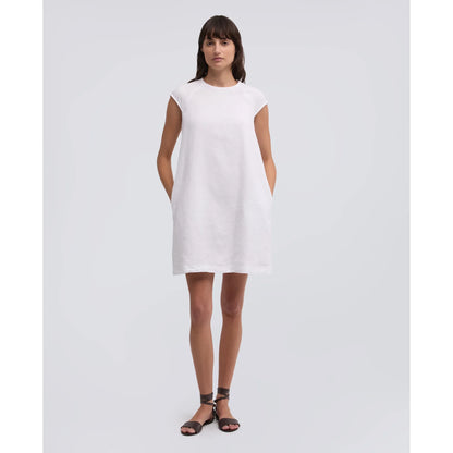 Garment-Dyed Compact Slub Linen Dress - Geranio - DUNE + SALT