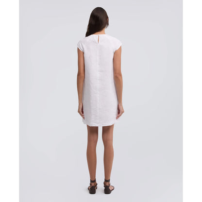 Garment-Dyed Compact Slub Linen Dress - Geranio - DUNE + SALT