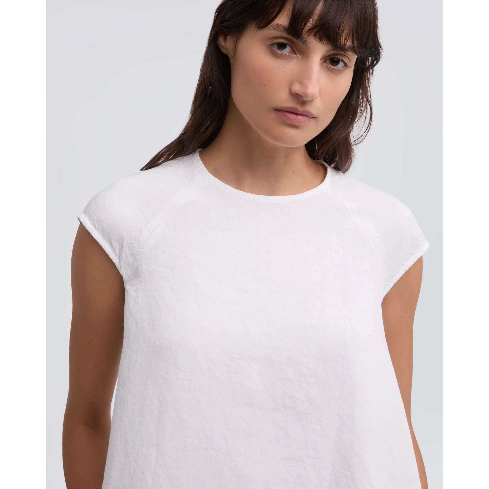 Garment-Dyed Compact Slub Linen Dress - Geranio - DUNE + SALT
