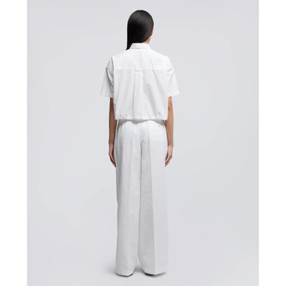 Cropped Cotton Poplin Shirt - White - DUNE + SALT