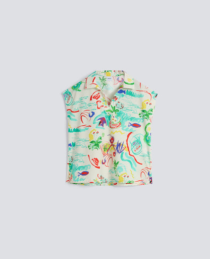 Sleeveless Viscose Top - Stamp Multi - DUNE + SALT