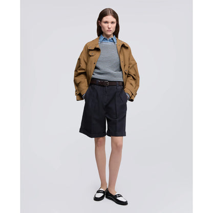 Pure Cashmere Crewneck Sweater - Light Blue Stripe - DUNE + SALT