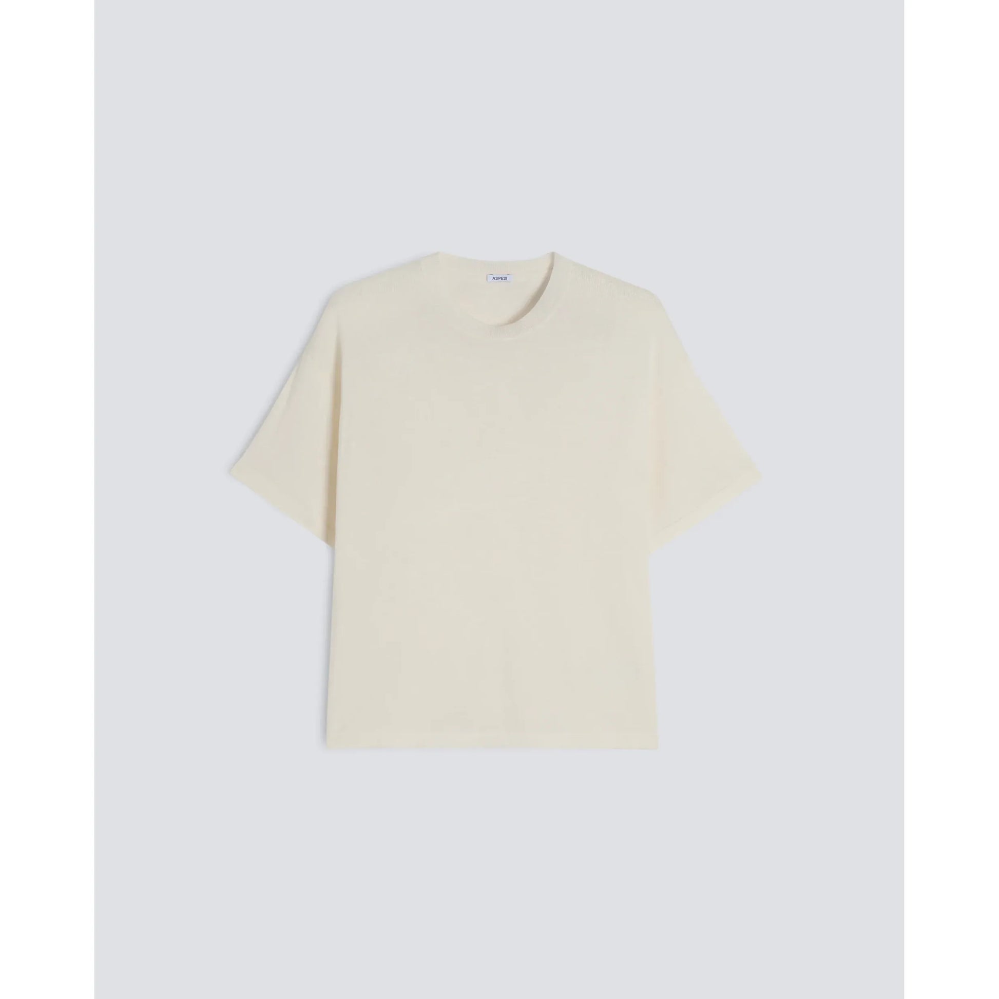 Silk/Cotton/Cashmere Knitted T-Shirt - White - DUNE + SALT