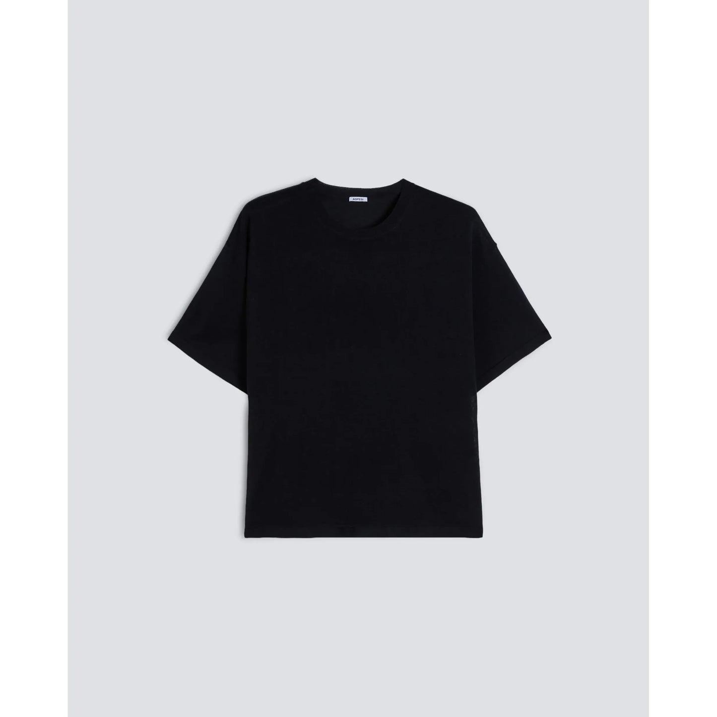Silk/Cotton/Cashmere Knitted T-Shirt - Black Navy - DUNE + SALT