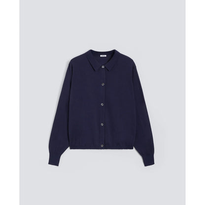 Cotton/Silk Linen Cardigan - Navy - DUNE + SALT