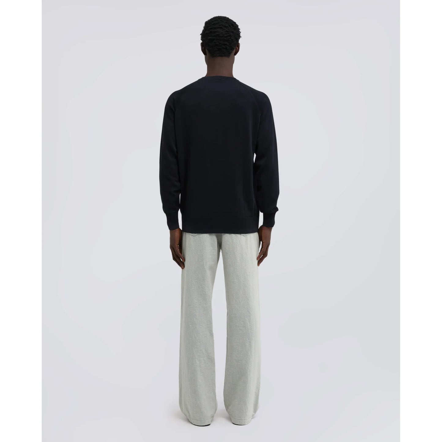 Cotton Crewneck Sweater - Navy - DUNE + SALT