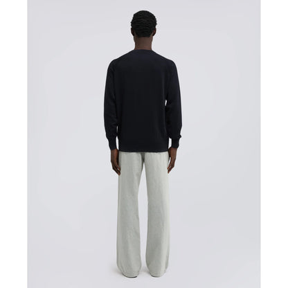 Cotton Crewneck Sweater - Navy - DUNE + SALT