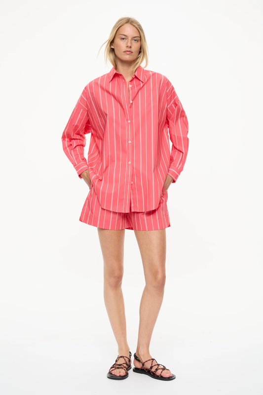 Chiara Striped Shorts - Watermelon/Salsa/Orange/Natural