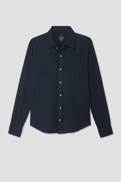 L/S Supima Jersey Easy Shirt - Navy - DUNE + SALT