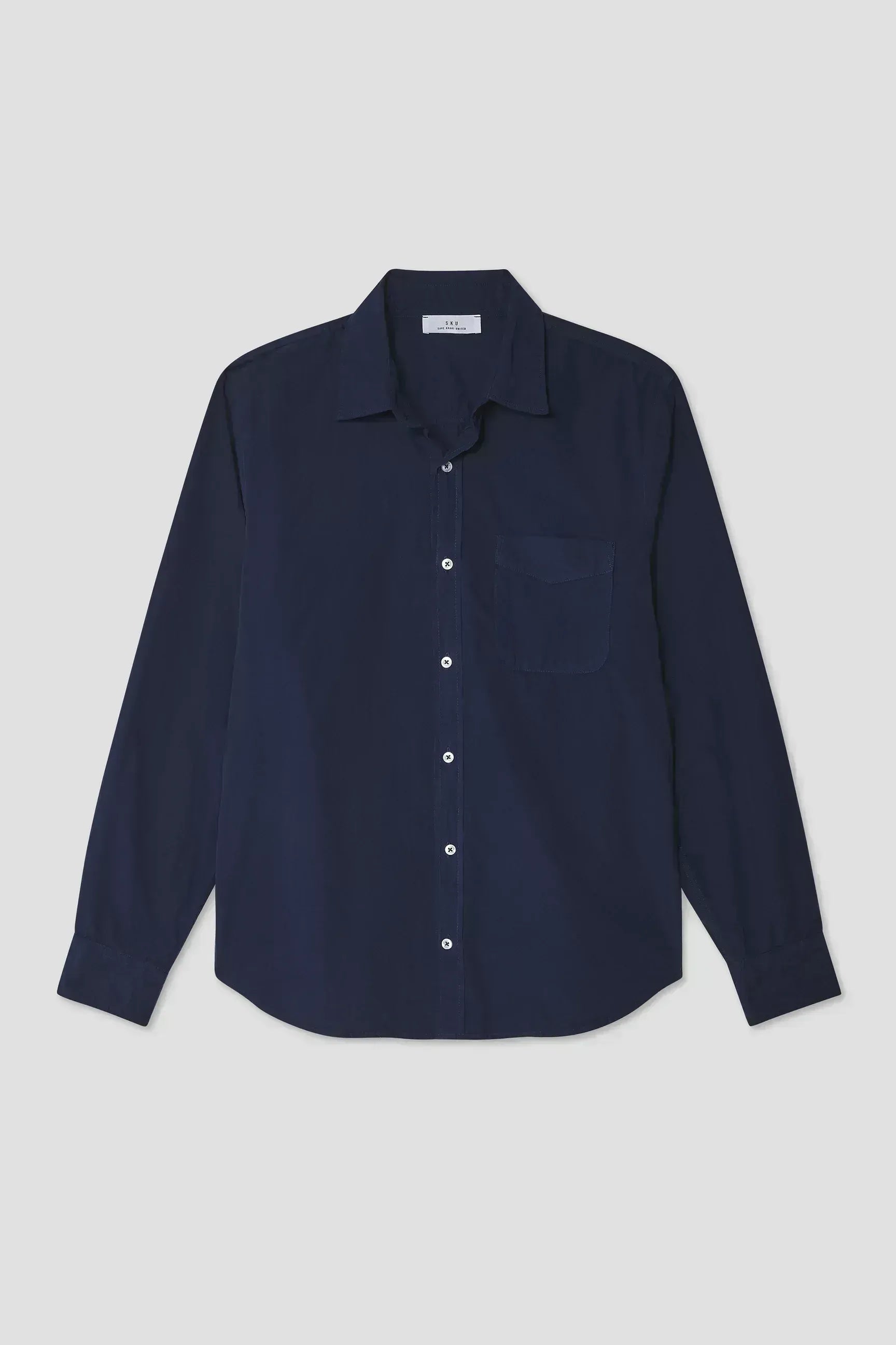 Poplin Standard Shirt - Navy - DUNE + SALT