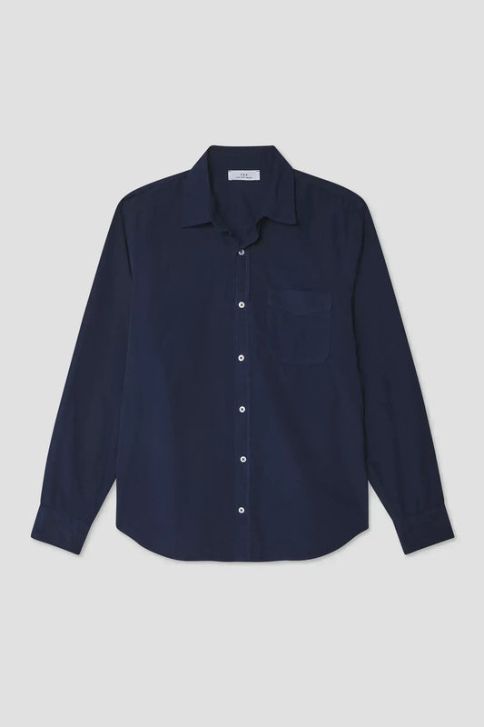 Poplin Standard Shirt - Navy - DUNE + SALT