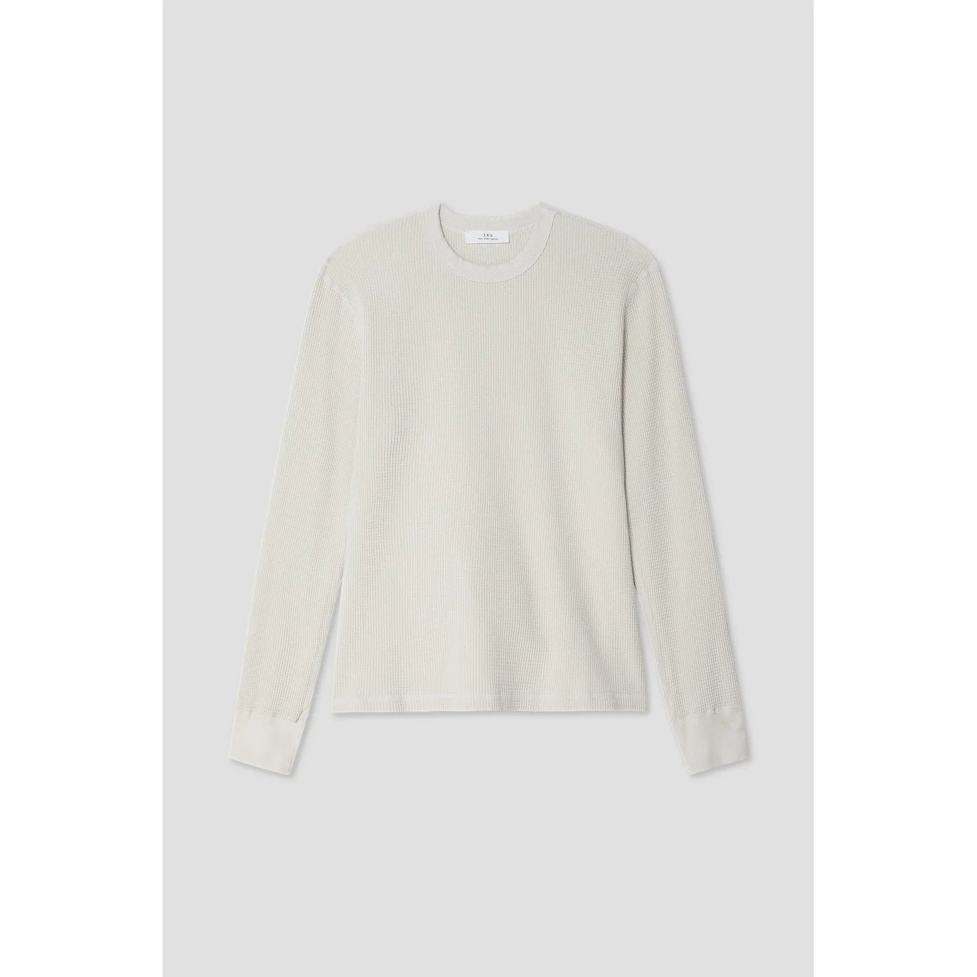 L/S Crew Waffle Tee - Ash - DUNE + SALT