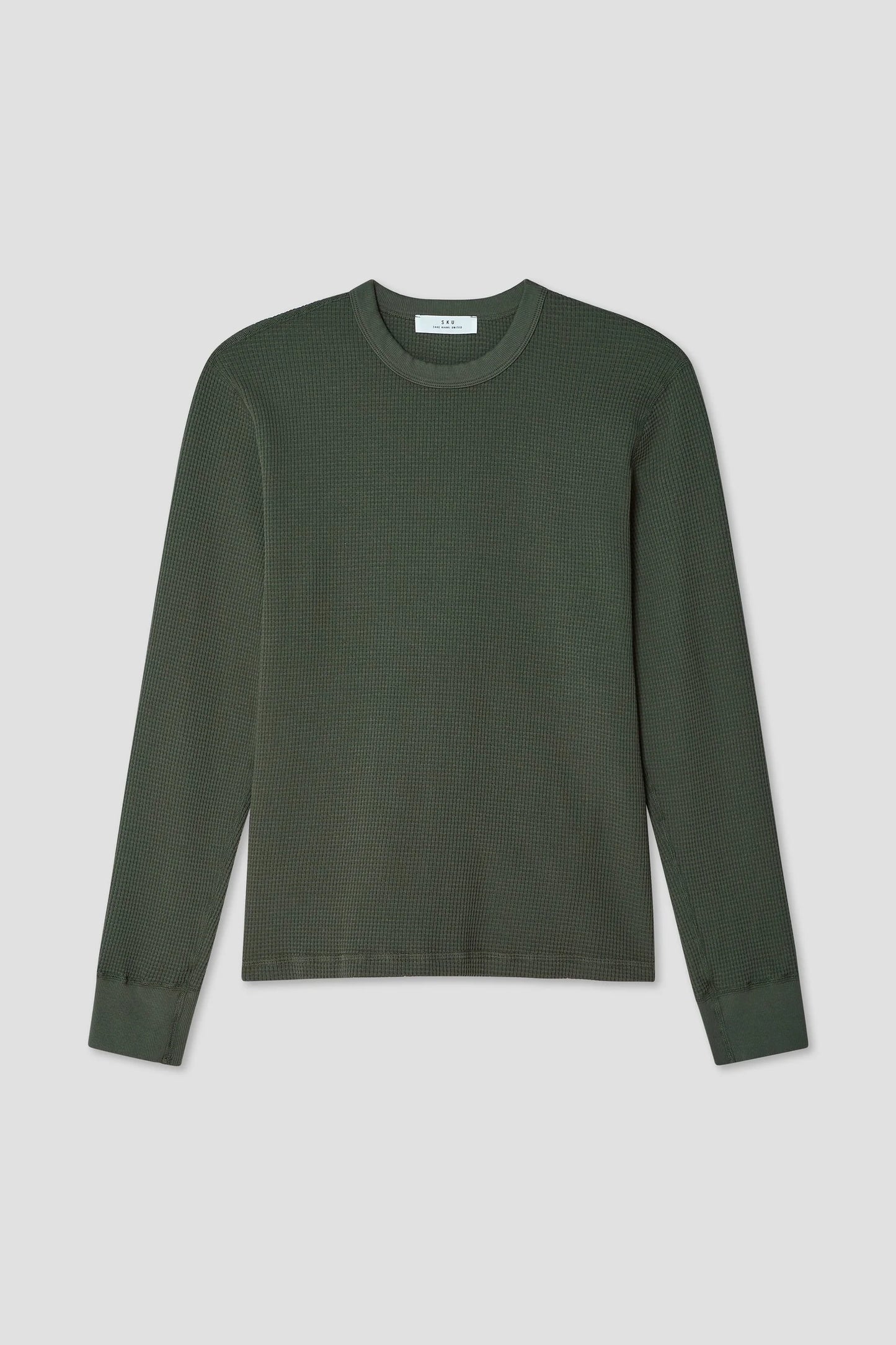 L/S Crew Waffle Tee - Basil