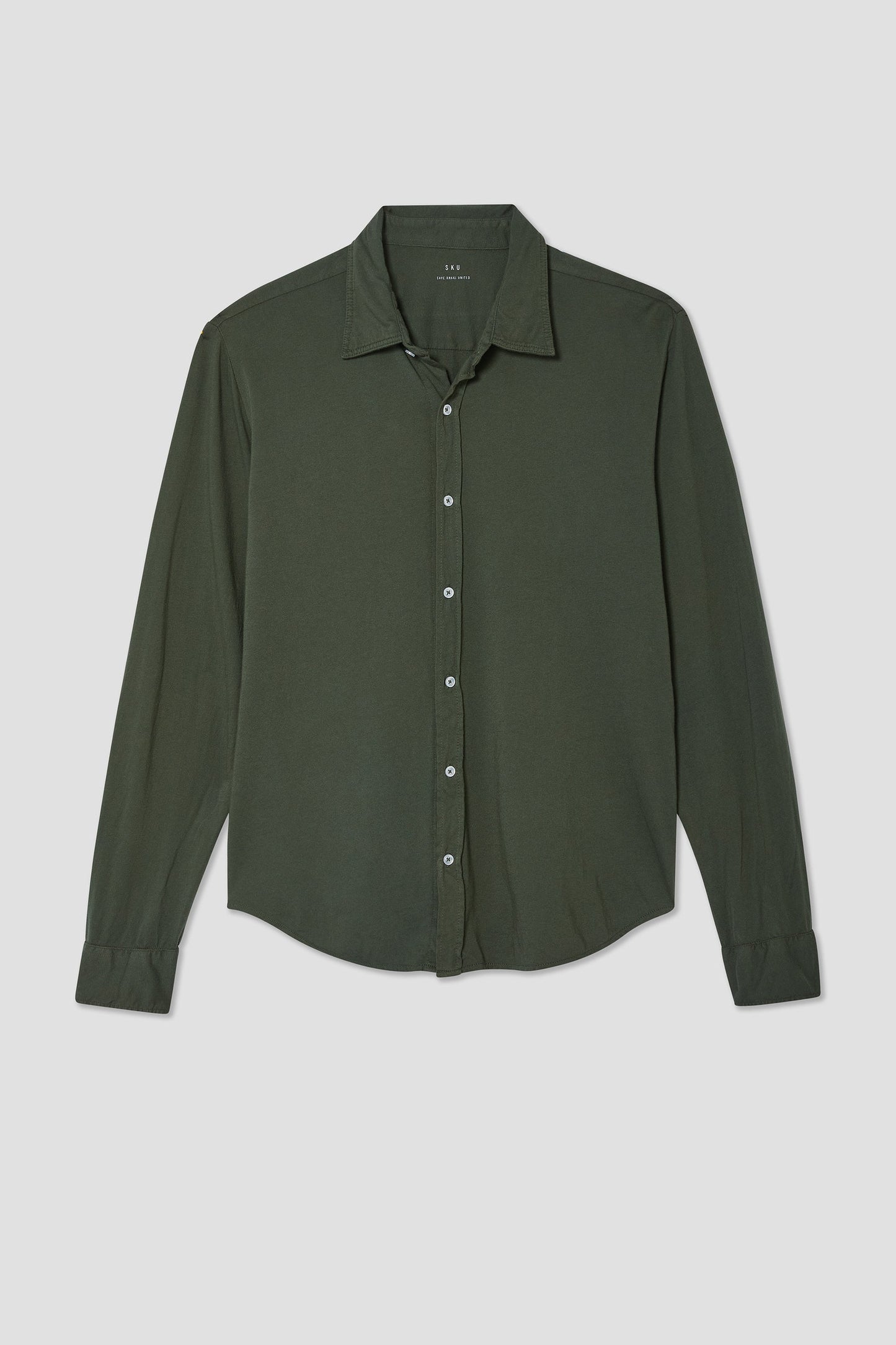 L/S Supima Jersey Easy Shirt - Basil - DUNE + SALT