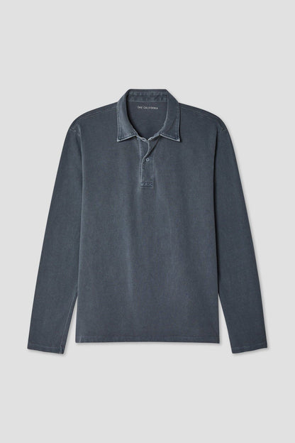 L/S Organic Recycled Polo - Navy - DUNE + SALT