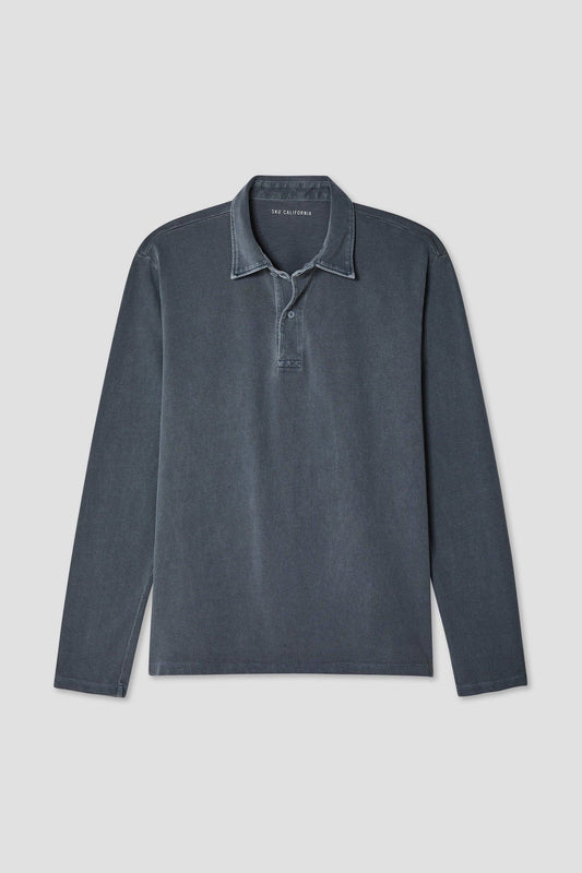 L/S Organic Recycled Polo - Navy - DUNE + SALT