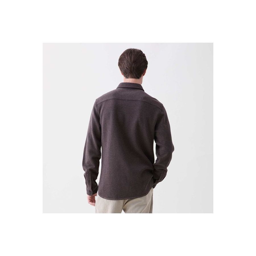 Rex Soft Knit Shirt - Dark Brown Heather - DUNE + SALT