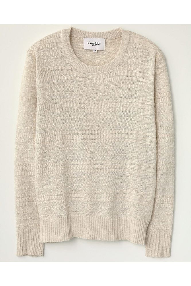 Linen Silk Crewneck - Natural - DUNE + SALT