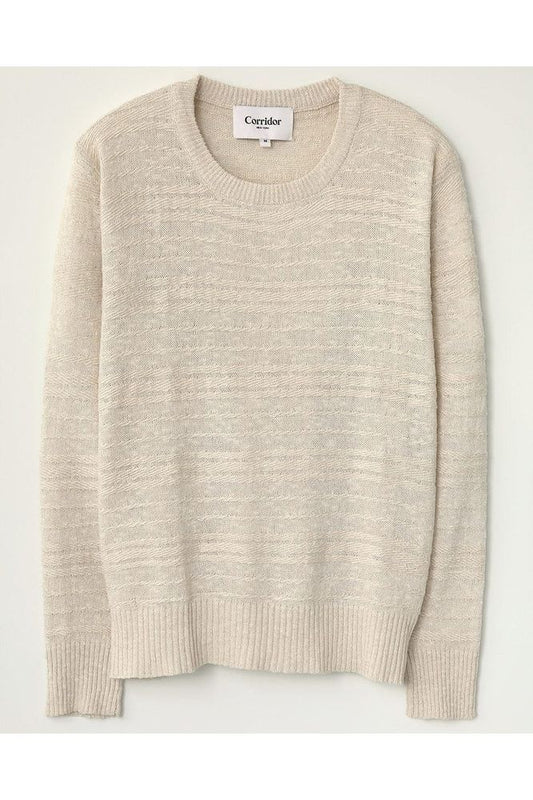 Linen Silk Crewneck - Natural - DUNE + SALT