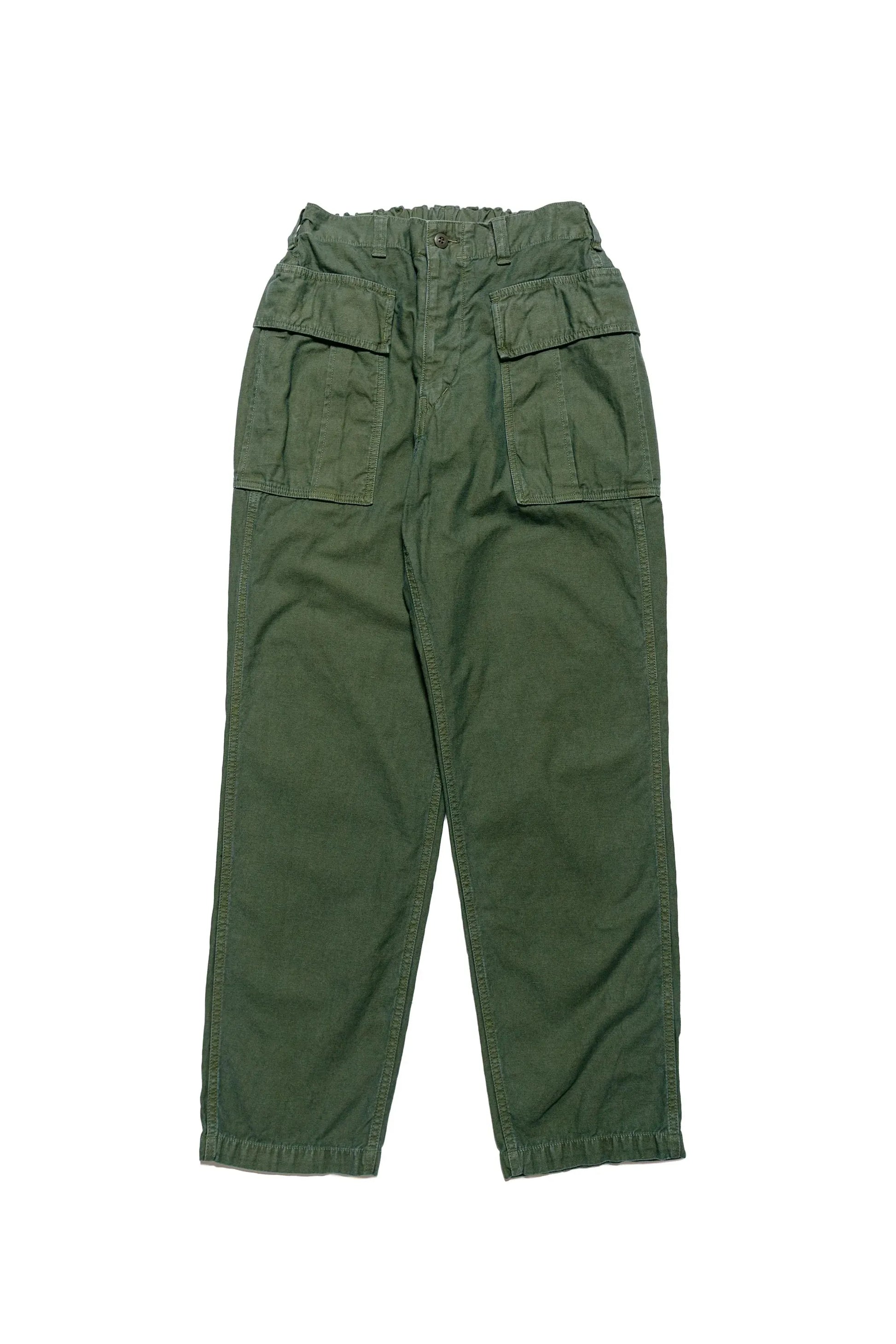 CO/LI Back Satin Pegtop Single Pleat Cargo Pants - Olive - DUNE + SALT