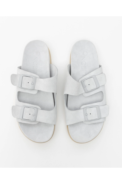 Savannah Hydro-Suede Slide - Ice - DUNE + SALT