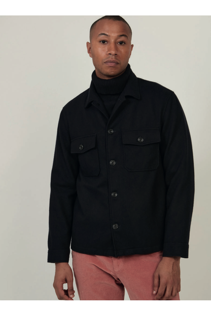 Day Recycled Wool Jacket - Navy - DUNE + SALT