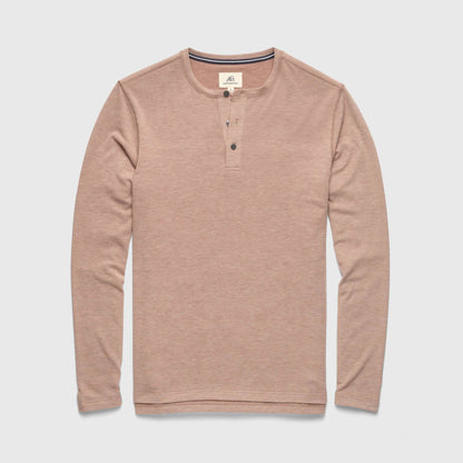 Sean Super Soft Classic Henley - Camel Heather