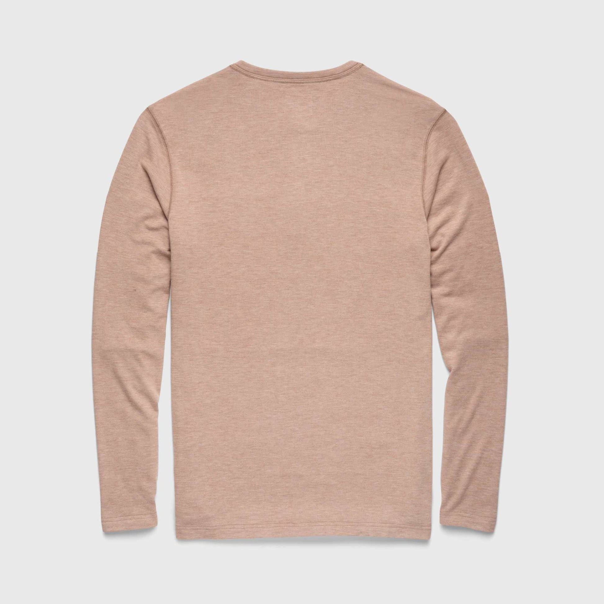 Surfside Supply Sean Super Soft Classic Henley - Camel Heather Tan