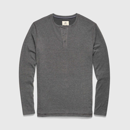 Sean Super Soft Classic Henley - Charcoal Heather