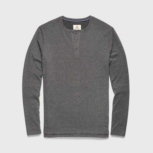 Sean Super Soft Classic Henley - Charcoal Heather