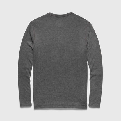 Surfside Supply Sean Super Soft Classic Henley - Charcoal Heather Dim Gray