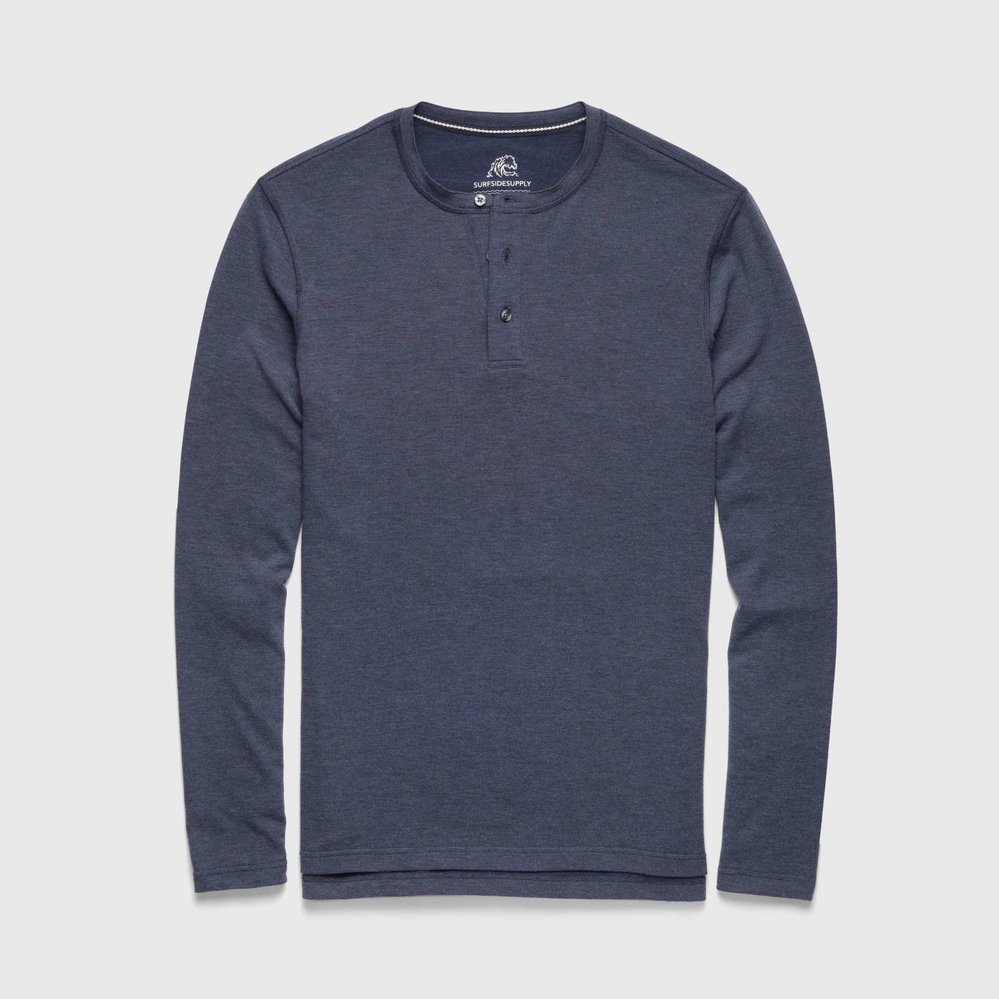 Sean Super Soft Classic Henley - Navy Heather