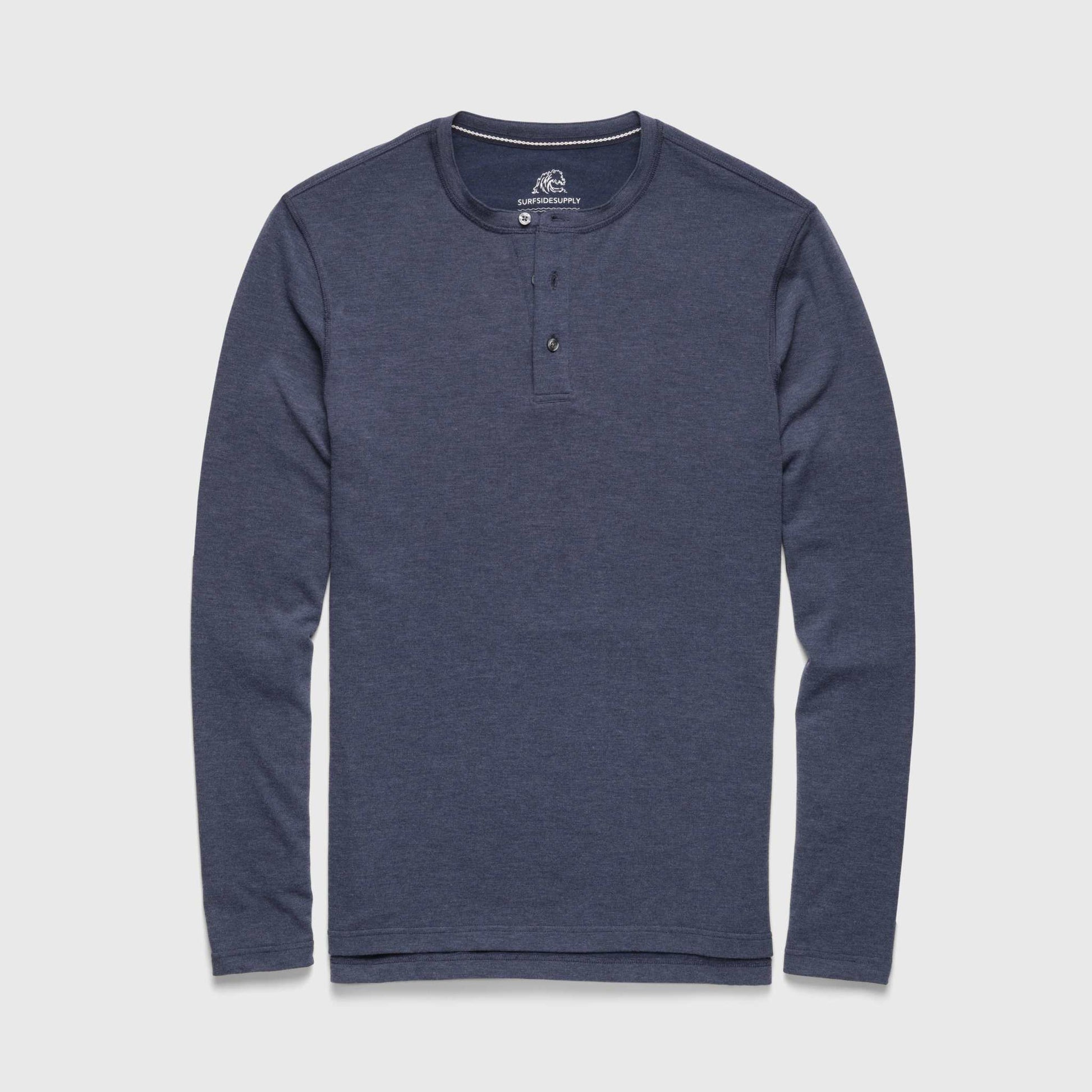 Sean Super Soft Classic Henley - Navy Heather