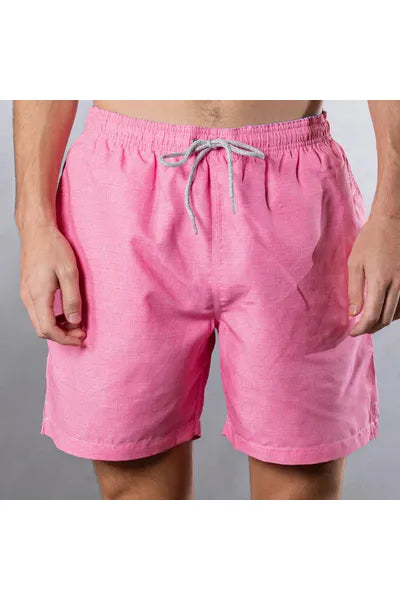 Cyclist Liner Swim Trunks - Coral Solid Linen - DUNE + SALT