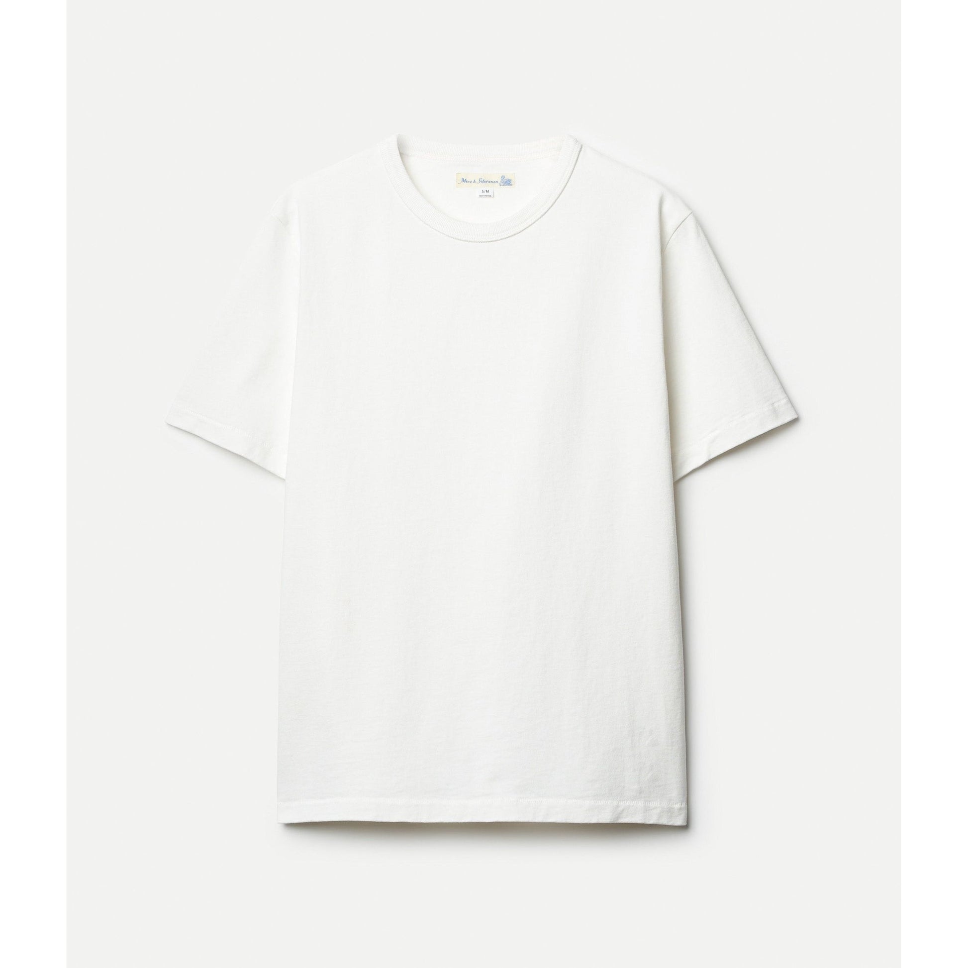 Merz B. Schwanen Classic Cotton Jersey T-Shirt - White Seashell