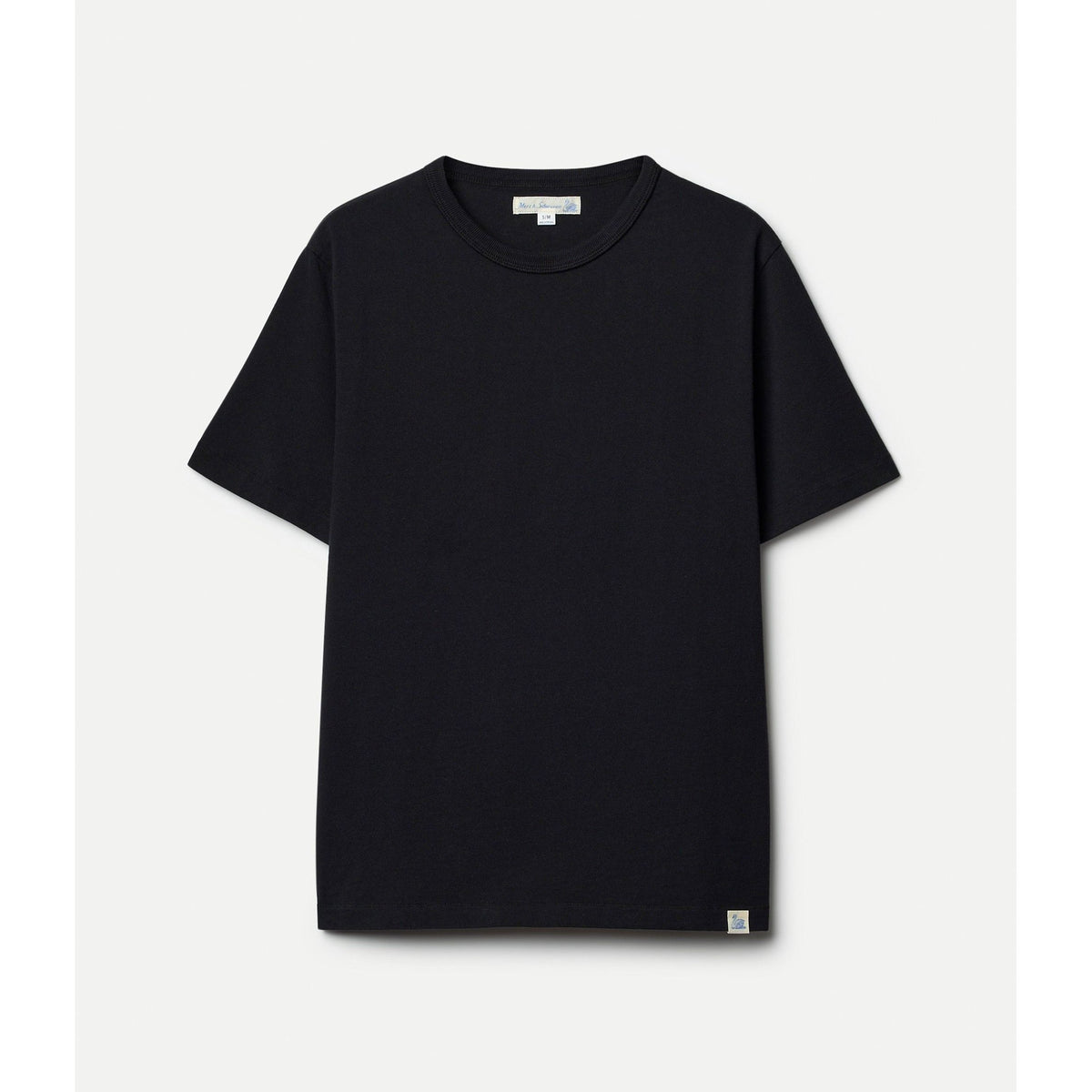 Merz B. Schwanen Classic Cotton Jersey T-Shirt - Black Black
