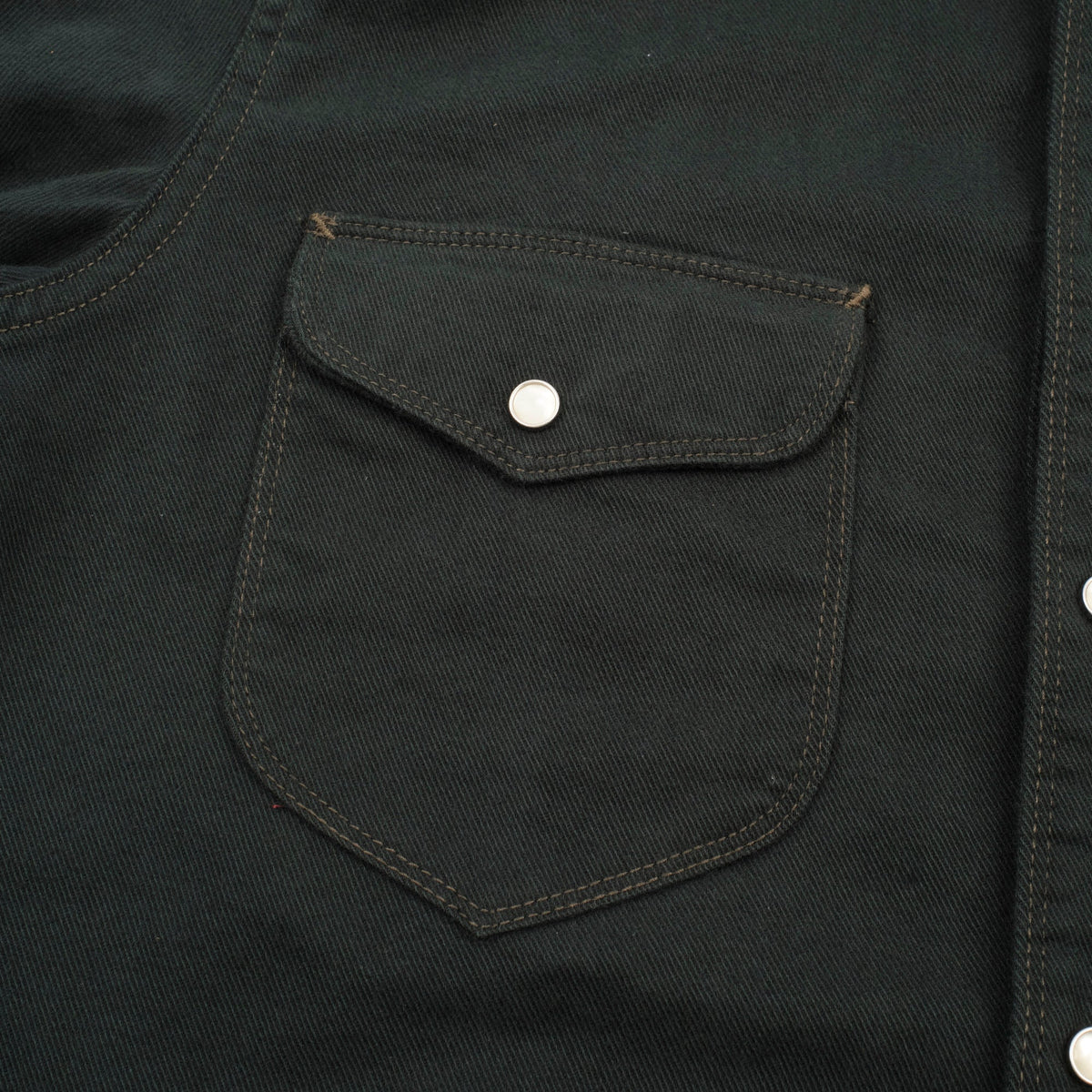 Bode Twill Western Shirt - Forest Green
