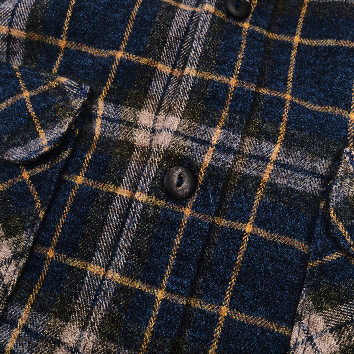 Men's Freenote Cloth Jepson Yarn-Dyed Flannel Shirt in River Blue Plaid, featuring a soft, woven fabric and classic plaid pattern.