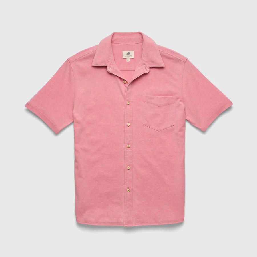 Tony Burnout Knit Shirt - Brandied Apricot - DUNE + SALT