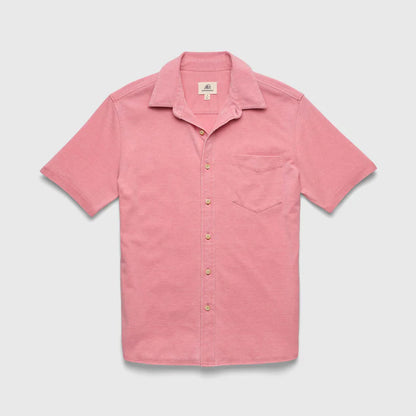 Tony Burnout Knit Shirt - Brandied Apricot - DUNE + SALT