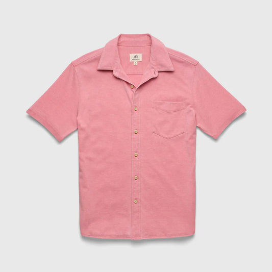 Tony Burnout Knit Shirt - Brandied Apricot - DUNE + SALT