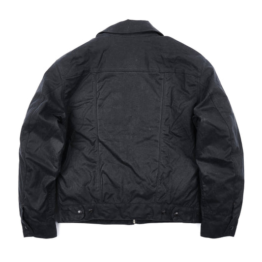 Freenote Cloth Faro 10 Ounce Waxed Jacket - Black Dark Slate Gray